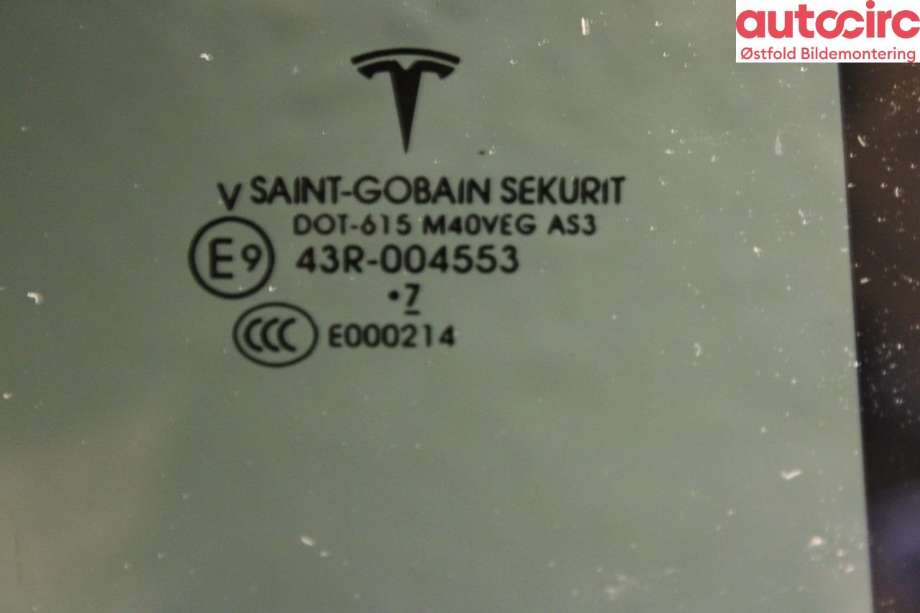 Siderute høyre bak til Tesla Model X 2016-->> (Tesla Model X 75D|1052716-00-E|)