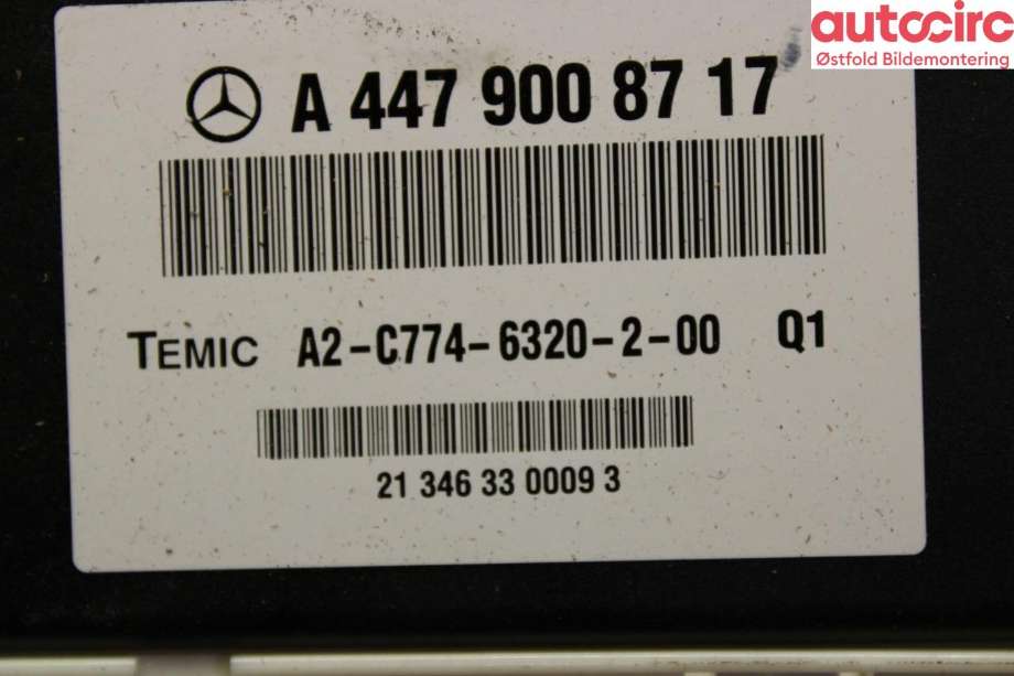 Styreenhet diverse til Mercedes Vito 2014-->> (W447) (W447) (MERCEDES|A 447 900 87 17|)