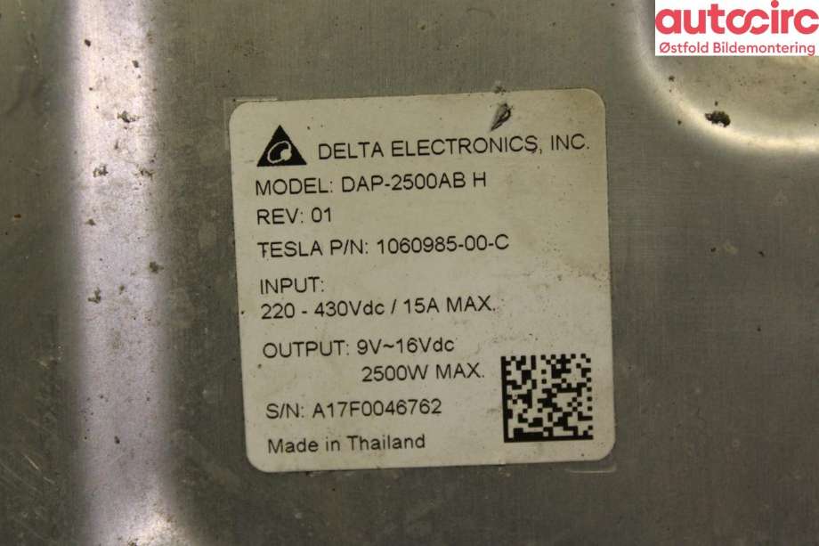 Inverter elbil til Tesla Model X 2016-->>  (Tesla Model X 75D|1060985-00-C|)