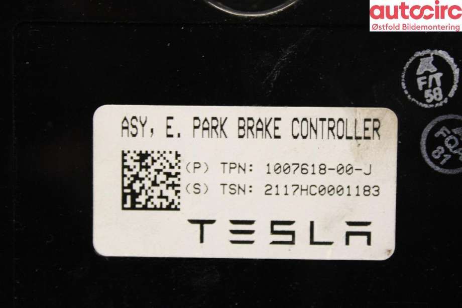 Styreenhet elektrisk parkbrems (EPB - Electric Parking Brake) til Tesla Model X 2016-->>  (Tesla Model X 75D|1007618-00-J|)