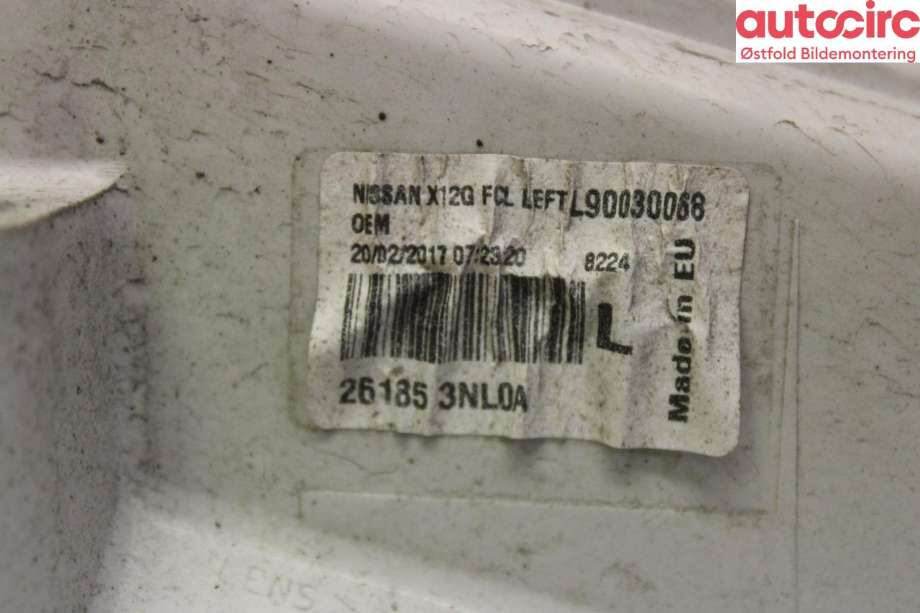 Frontlykt venstre halogen til Nissan Leaf 2011-2017 (Type I)  (NISSAN|261853NL0A|)