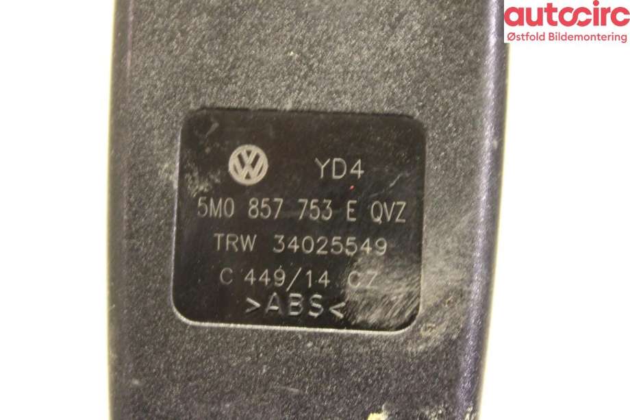 Sikkerhetsbeltelås baksete til VW Golf, Plus/Cross 2005-2009 (Fase 1) (|5MO857753EQVZ)