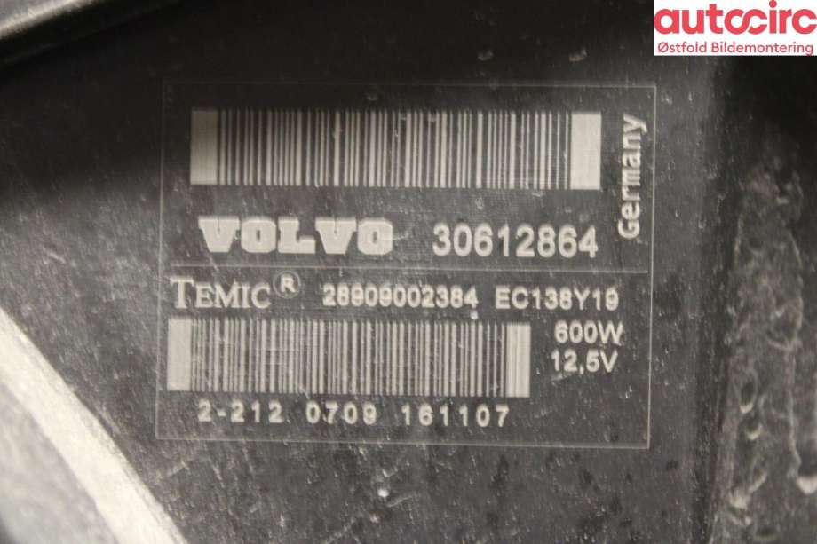 Kjølevifte til Volvo XC90 2007-2014 (Type I, Fase 2)  (VOLVO|)
