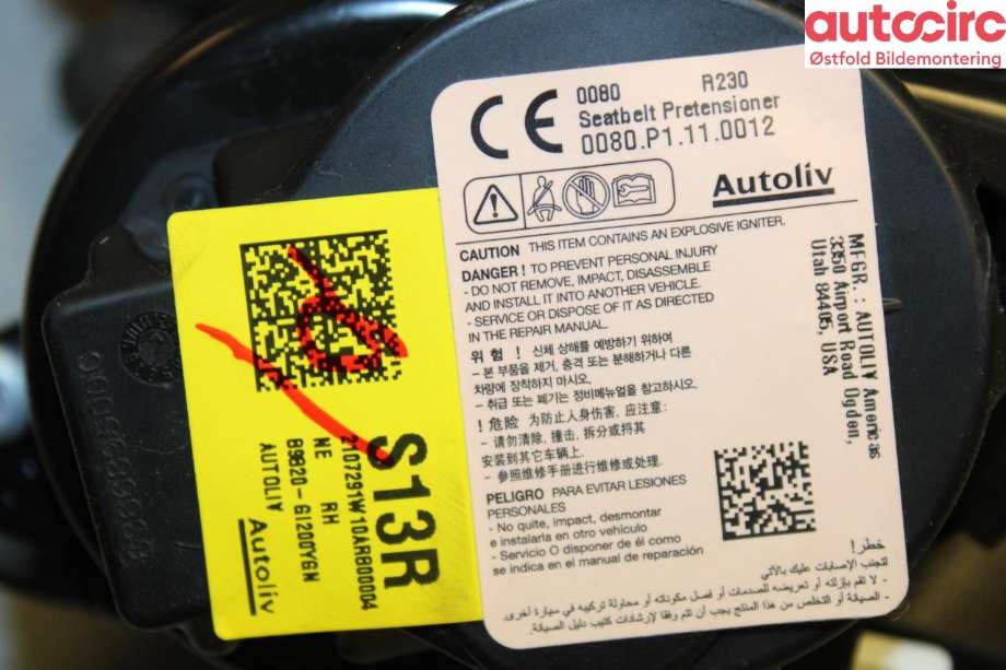 Sikkerhetsbelte bak høyre til Hyundai Ioniq 5 2021-->>  (HYUNDAI|89820GI200YGN|)