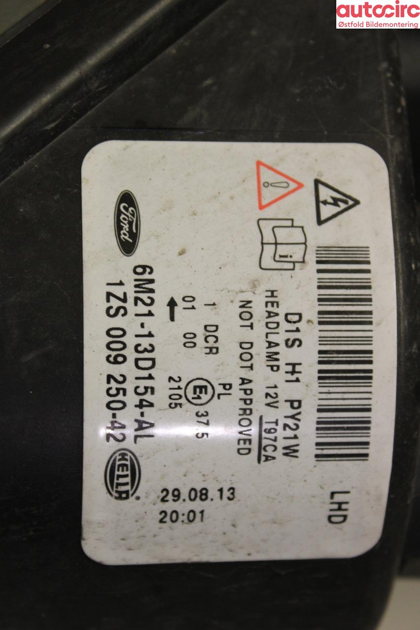 Frontlykt høyre halogen til Ford S-Max 2010-2015 (Type I, Fase 2)  (FORD|1801373|)