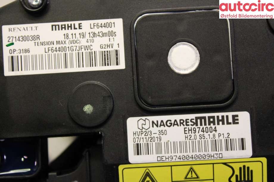 Varmeapparat register til Renault Zoe 2013-2019 (Fase 1)  (RENAULT||271430038R)