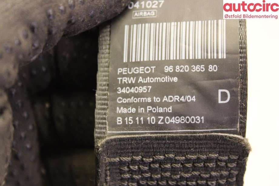 Airbag beltestrammer til Peugeot 3008 2009-2016 (Type I)  (PEUGEOT|8975 HN|)