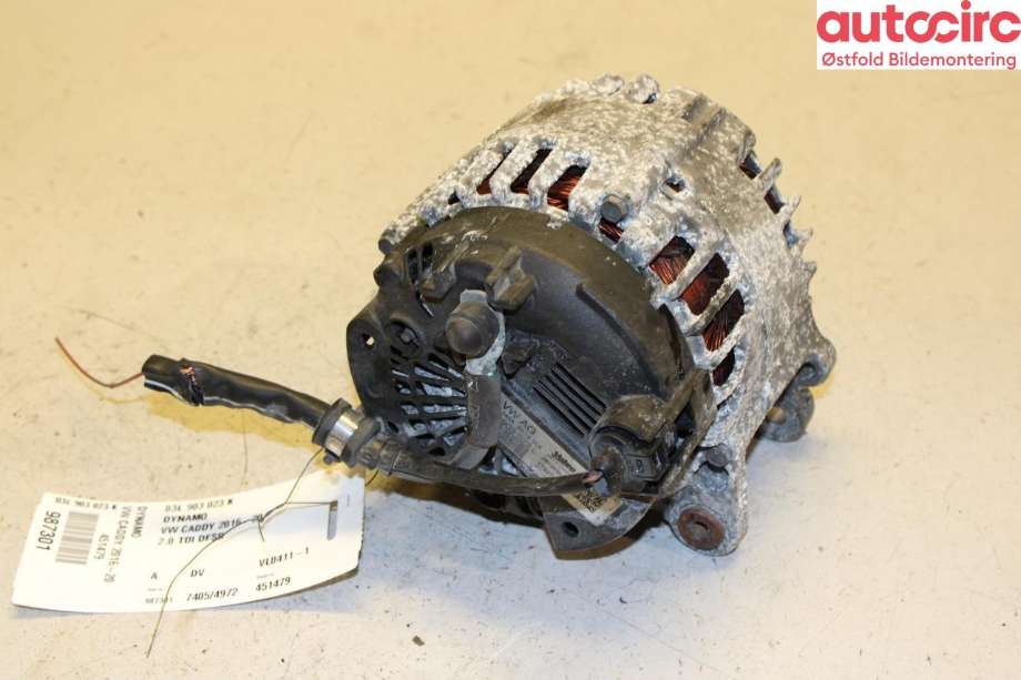 Dynamo til VW Caddy 2015-2020 (Type III, Fase 3)  (VOLKSWAGEN|03L 903 023 K|)