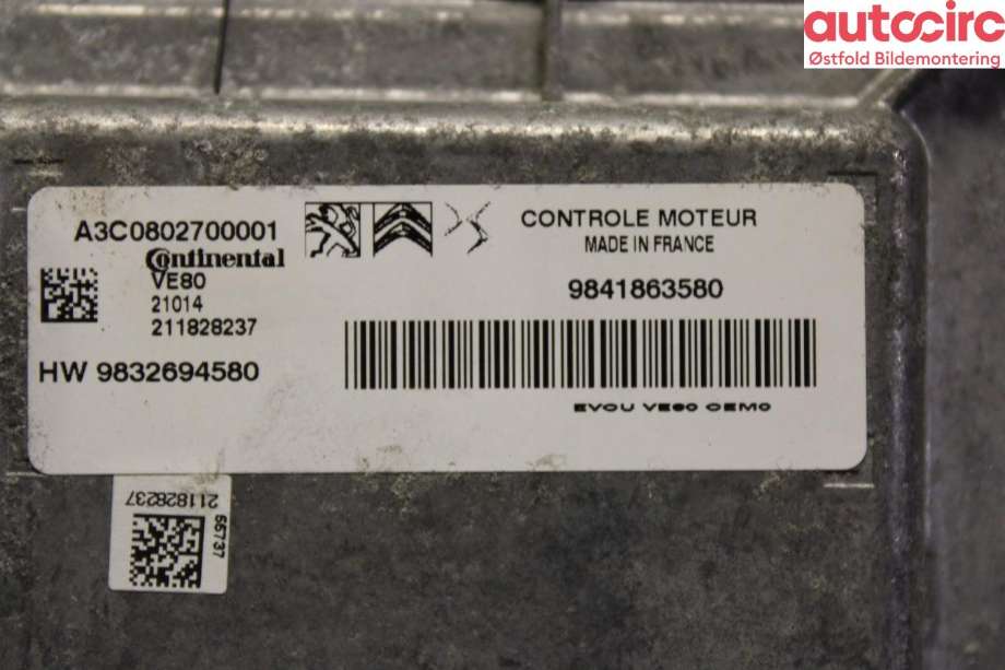 Styreenhet diverse til Citroën Jumpy 2016-->> (Type III)  (CITROEN|16 756 586 80||9841863580)