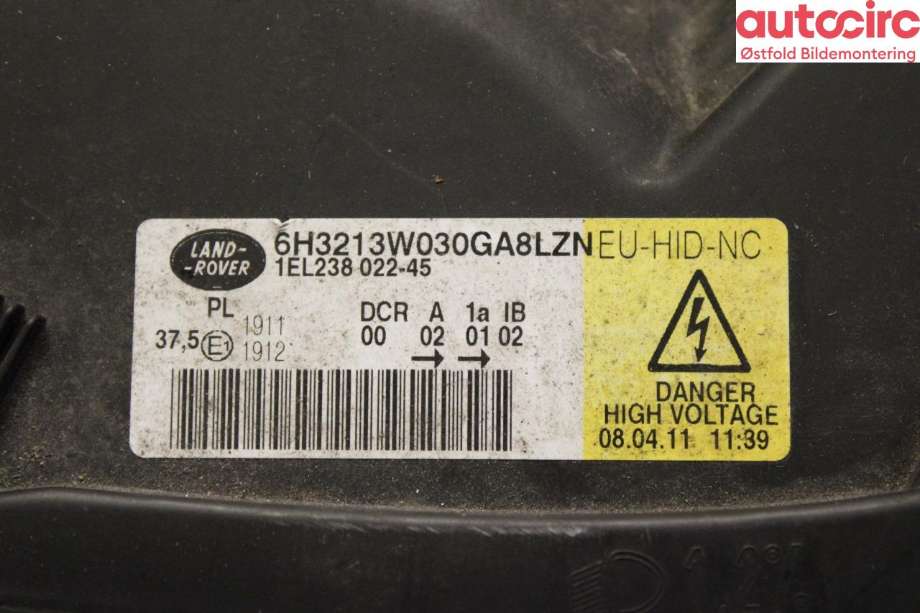 Frontlykt venstre halogen til Land Rover Discovery 2005-2009 (Type III)  (XBC500412|LR012438|)