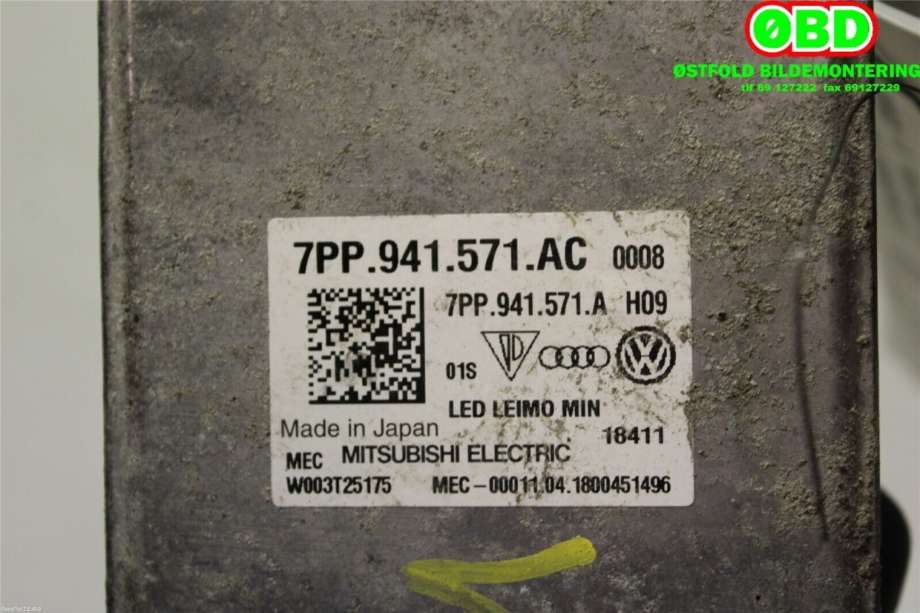 Styreenhet xenon/ballast til VW Crafter 2016-->> (Type II)  (VOLKSWAGEN|7PP 941 571 AC||7PP941571AC)