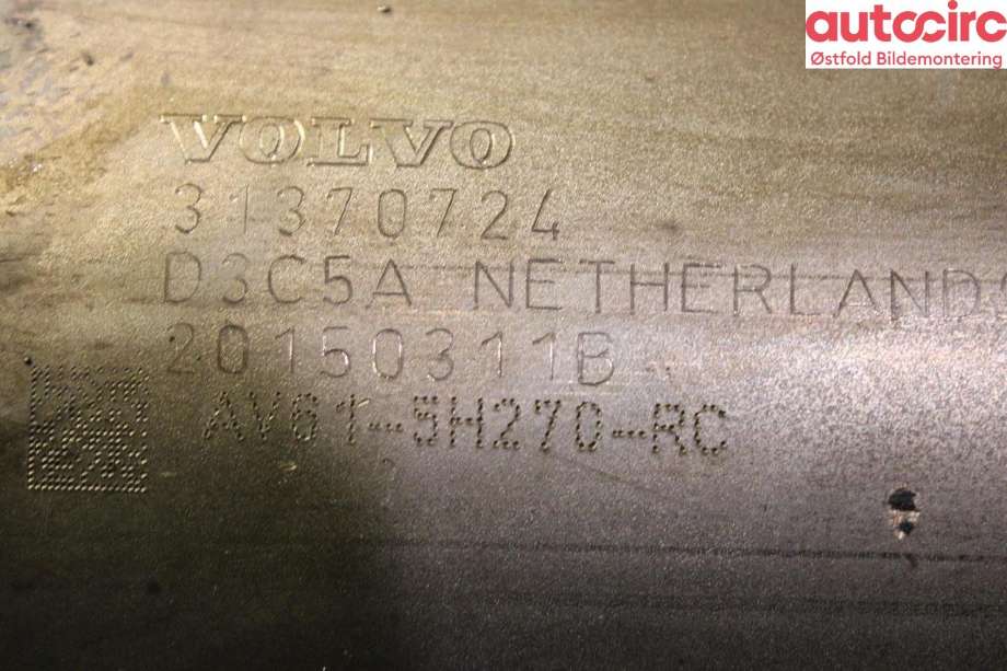 Partikkelfilter til Volvo V70 2014-2016 (Type III, Fase 2) (VOLVO|36010042|)
