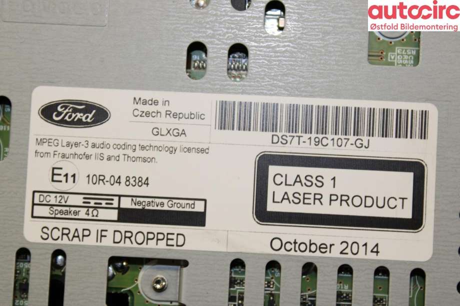 Bilstereo navigasjon til Ford Mondeo 2014-2019 (Type V, Fase 1) (FORD|2360214|)