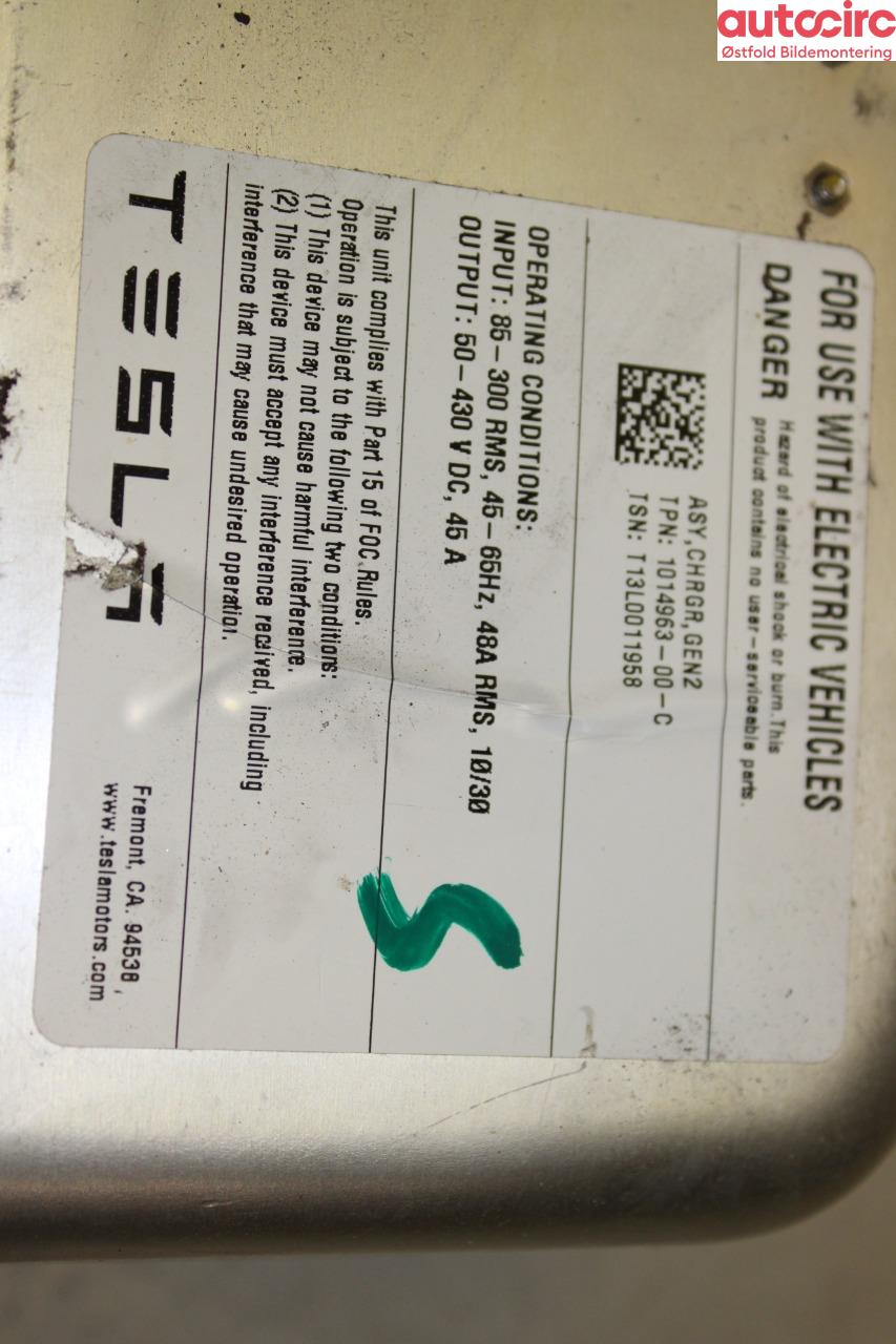 Batterilader (OBC - On Board Charger) til Tesla Model S 2013-2016 (Fase 1)  (TESLA|1014963-00-C|)