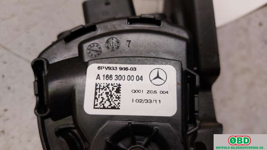 Pedal gass til Mercedes ML 2011-2015 (Fase 1) (W166) (W166) (MERCEDES|A 166 300 00 04|A 292 300 00 00|1663000004)