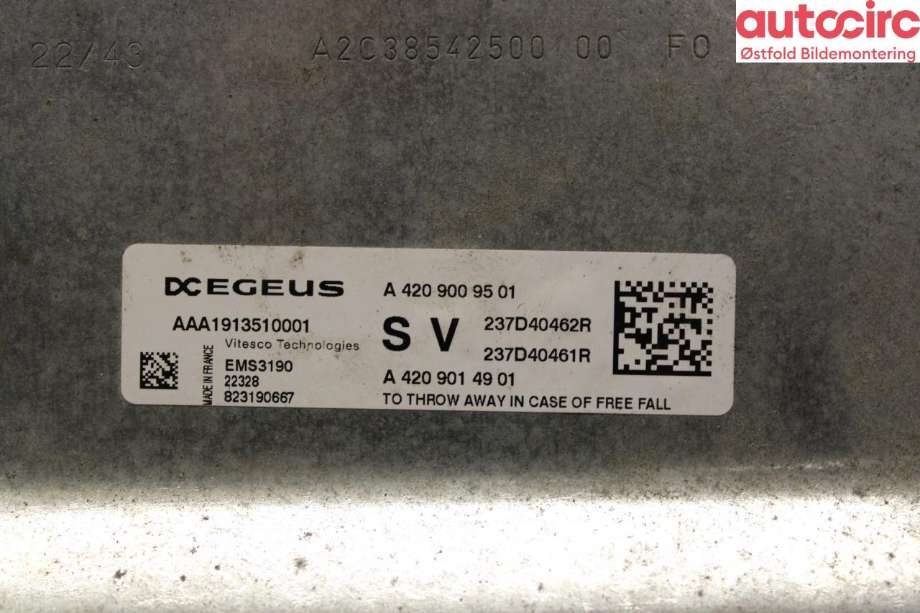 Styreenhet diverse til Nissan Townstar 2022-->>  (NISSAN||A4209009501)