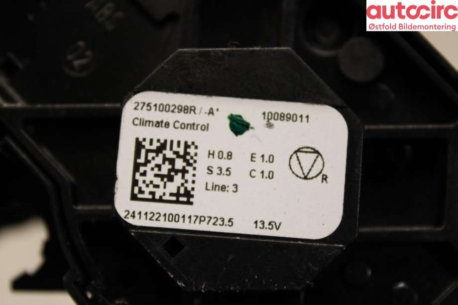 Varmeapparat betjening til Nissan Townstar 2022-->>  (NISSAN|2751000Q1F||275100298R)