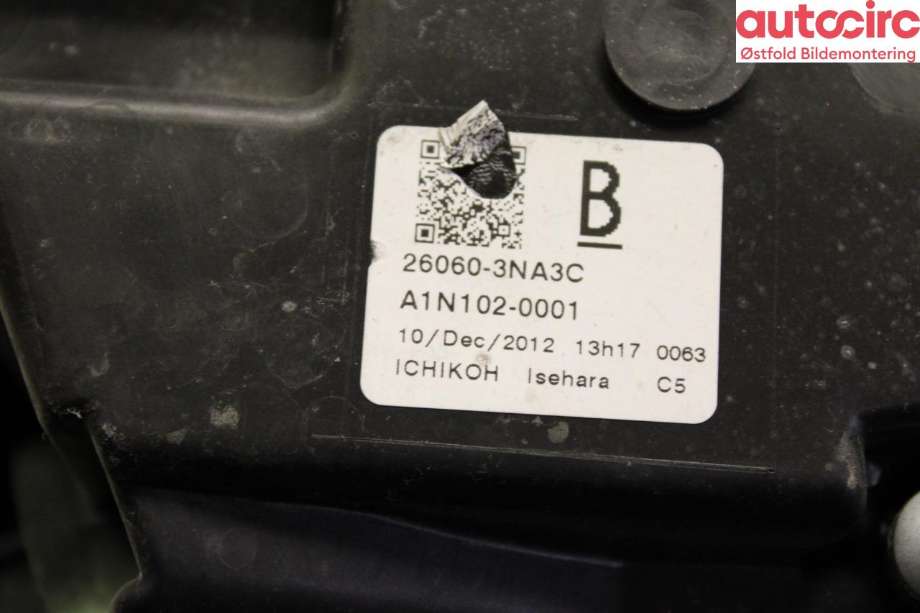 Frontlykt venstre halogen til Nissan Leaf 2011-2017 (Type I)  (NISSAN|260603NA3C|)