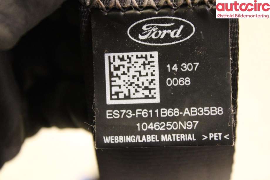 Sikkerhetsbelte bak venstre til Ford Mondeo 2014-2019 (Type V, Fase 1)  (FORD|2254704|)