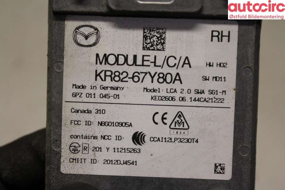 Sensor radar til Mazda CX-5 2012-2017 (Type I) (MAZDA|KR8267Y80A|)