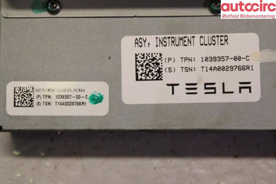 Instrumentpanel til Tesla Model S 2013-2016 (Fase 1)  (TESLA|1039357-00-C|)