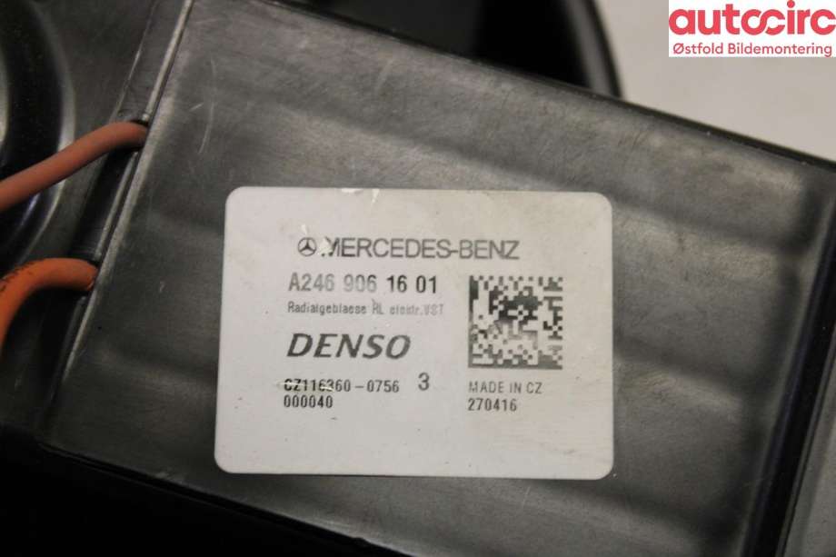 Varmeapparat motor til Mercedes B-Klasse 2011-2018 (W246) (W246) (MERCEDES|A 246 906 16 01|)