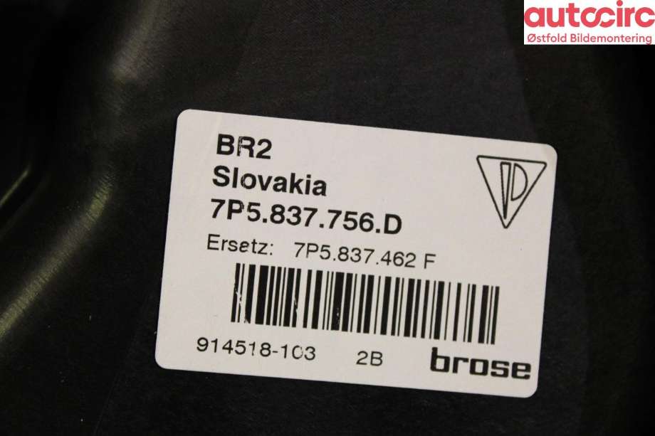 Window Lifter Right Front til Porsche Cayenne 2010-2017 (92A) (92A) (PORSCHE|958 542 462 01|)