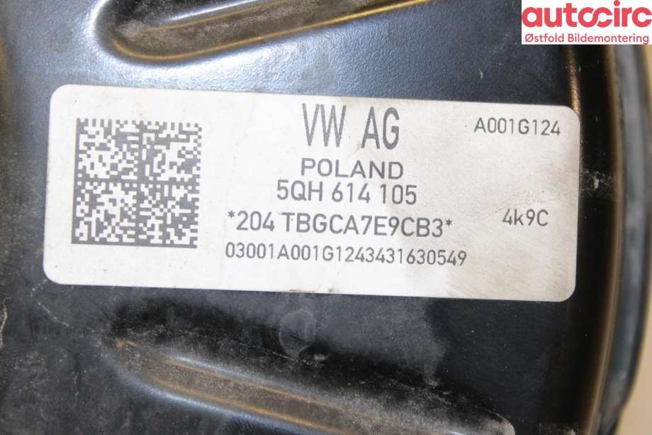 Bremsekraft-forsterker til VW Touran 2015-2021 (Type II)  (VOLKSWAGEN|5Q1 614 106 R|)