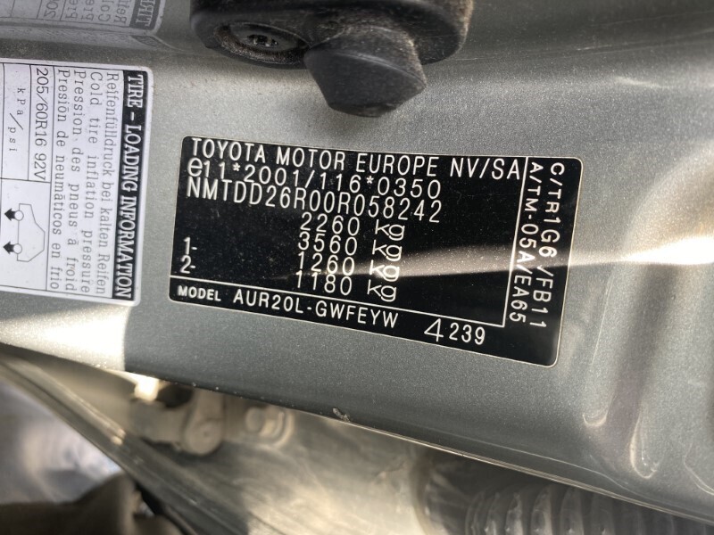 Toyota Verso 2009-2016 (Type III) , Motorkode: 1AD-FTV, Girkassekode: 