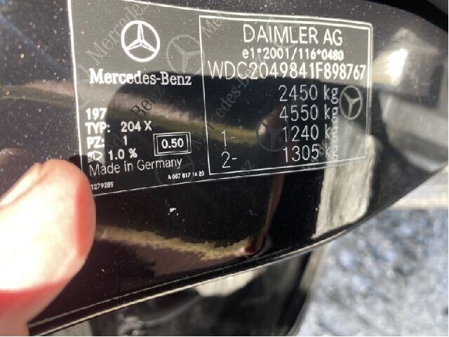 Mercedes GLK 2008-2015 (X204) (X204), Motorkode: OM651.912, Girkassekode: 