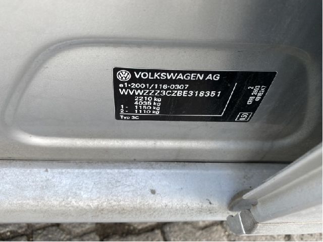 VW Passat 2011-2015 (B7) (B7), Motorkode: CFFB, Girkassekode: 