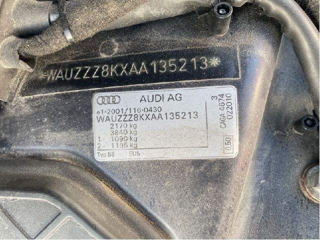 Audi A4 2007-2014 (Type IV) (B8) (B8), Motorkode: CAGA, Girkassekode: 