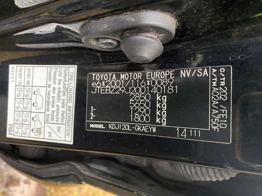 Toyota Land Cruiser 120 2002-2009 , Motorkode: 1KD-FTV, Girkassekode: 