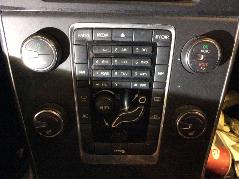 Varmeapparat betjening til Volvo V60, 2010-2013 (Type I, Fase 1)  (VOLVO|)