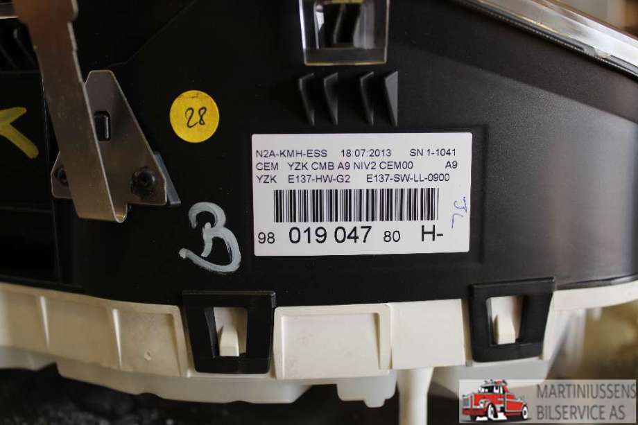 Speedometer til Peugeot 208 2012-2019 (Type I)  (PEUGEOT|98 019047 80|)