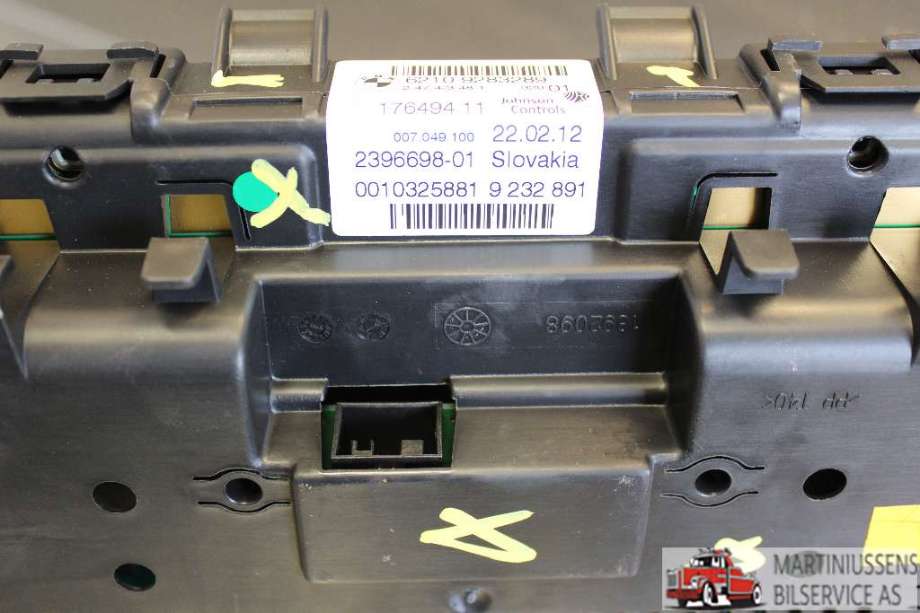 Speedometer til BMW 1-Serie 2011-2015 (Fase 1) (F20/F21) (F20/F21) (BMW|62109283289|)