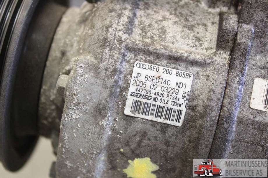 Aircondition kompressor til Audi A4, 2004-2008 (Type III) (B7) (B7) (AUDI|8E0260805BF)