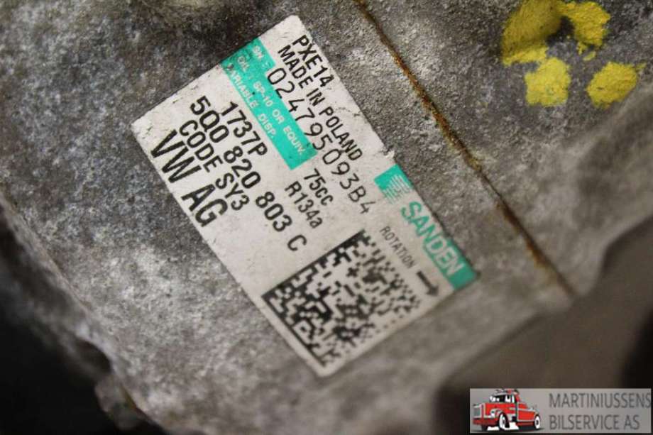 Aircondition kompressor til Škoda Octavia 2013-2016 (Type III, Fase 1)  (SKODA|5Q0 820 803 C|)