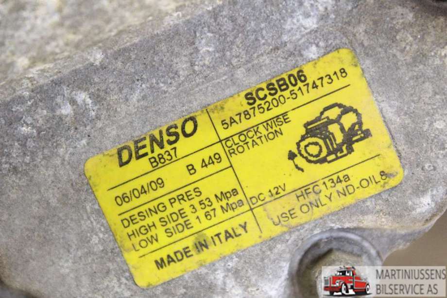 Aircondition kompressor til Fiat 500 2008-2020 (FIAT|5A7875200|)