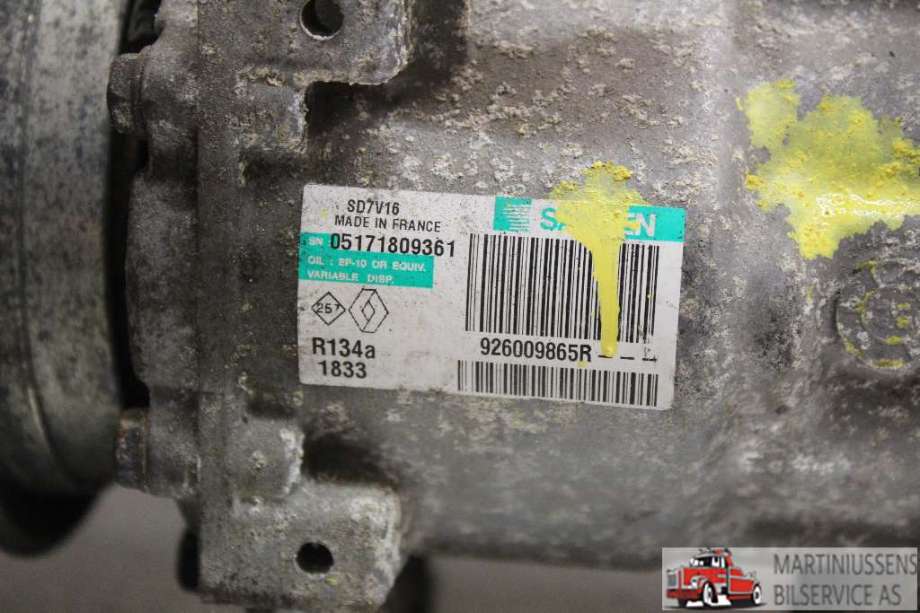 Aircondition kompressor til Nissan Qashqai 2010-2014 (Type I, Fase 2)  (NISSAN|926009865R|)