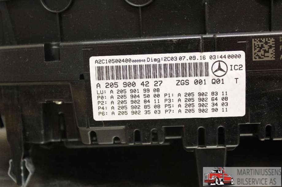 Speedometer til Mercedes GLC 2015-2022 (X253) (X253) (MERCEDES|A2059004227|)
