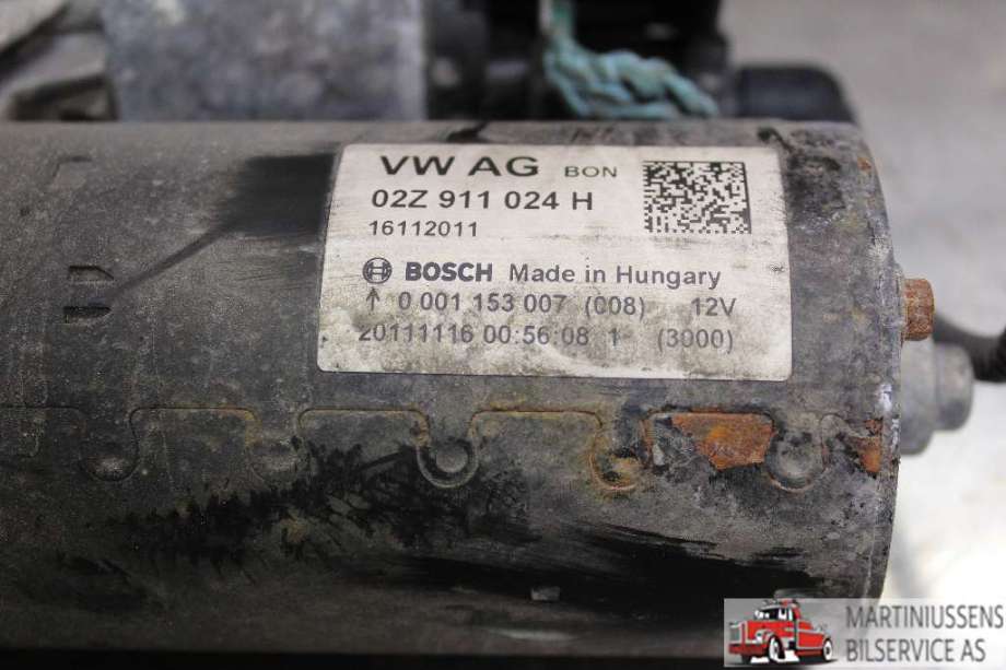 Starter diesel til VW Caddy 2010-2015 (Type III, Fase 2)  (VOLKSWAGEN|02Z 911 024 H|)