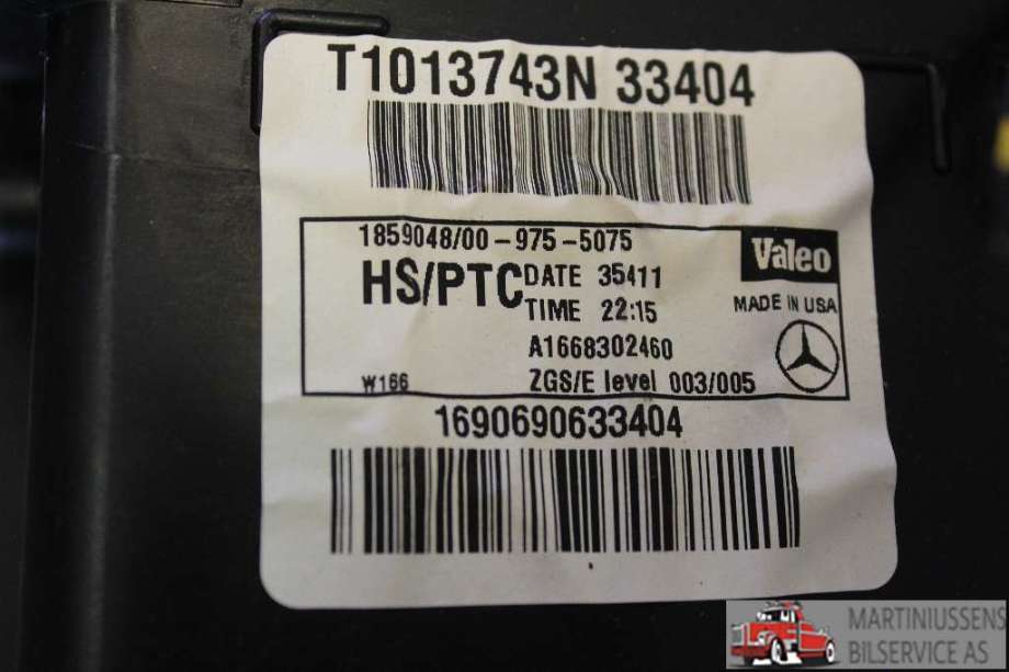 Varmeapparat til Mercedes ML 2011-2015 (Fase 1) (W166) (W166) 