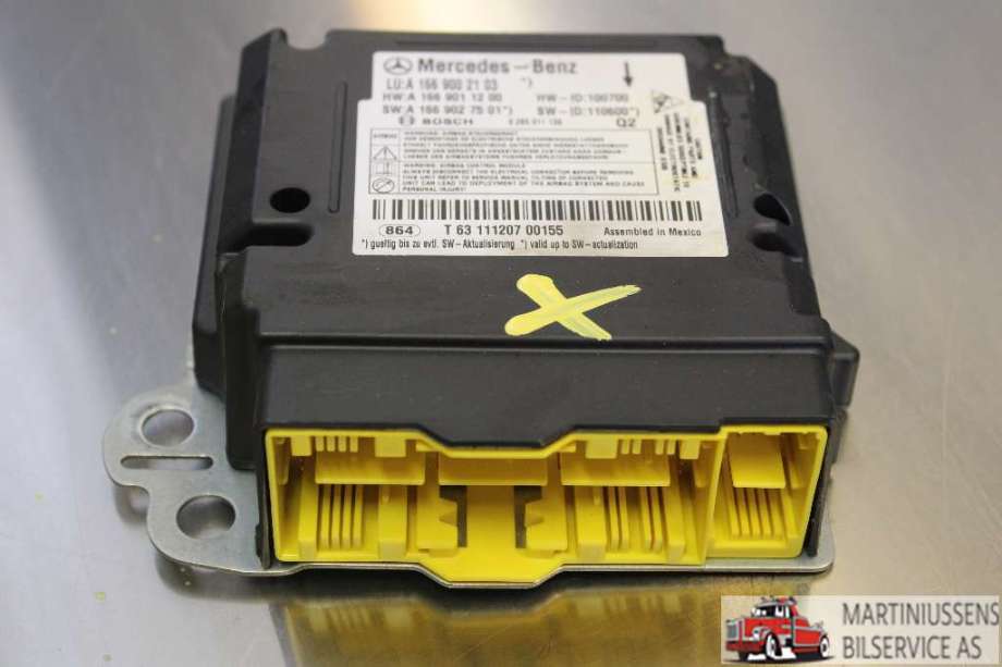 Airbag elektronikk til Mercedes ML, 2011-2015 (Fase 1) (W166) (W166) (A1669002103)
