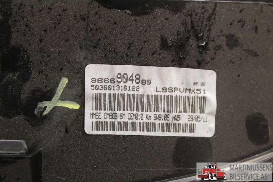 Speedometer til Fiat Scudo 2007-2017 (Type II)  (FIAT|9666904880|)