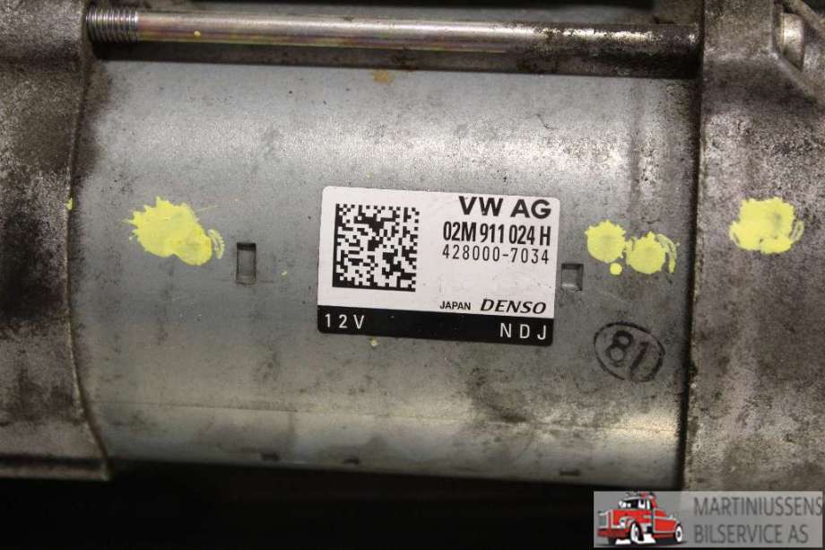 Starter til VW Tiguan 2011-2016 (Type I, Fase 2)  (VOLKSWAGEN|02M911024H|)