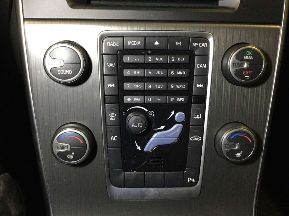 Varmeapparat betjening til Volvo S60, 2010-2014 (Type II, Fase 1)  (VOLVO|C2001999)