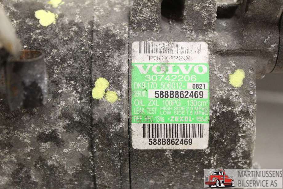 Aircondition kompressor til Volvo XC90 2002-2006 (Type I, Fase 1)  (VOLVO|30742206|)