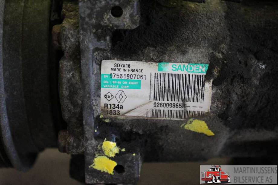 Aircondition kompressor til Nissan Qashqai 2010-2014 (Type I, Fase 2)  (NISSAN|926009865R|)