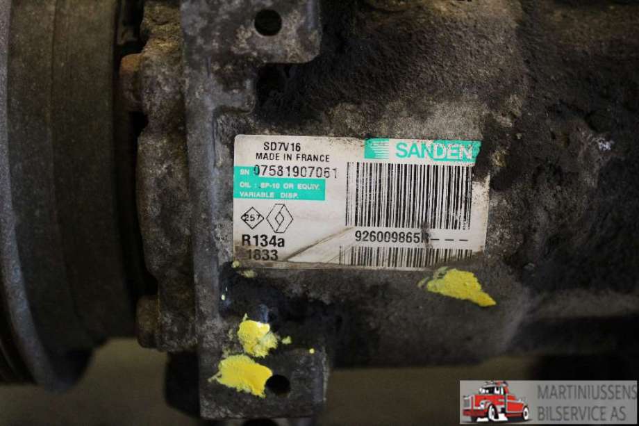 Aircondition kompressor til Nissan Qashqai 2010-2014 (Type I, Fase 2)  (NISSAN|926009865R|)